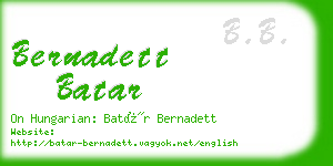 bernadett batar business card